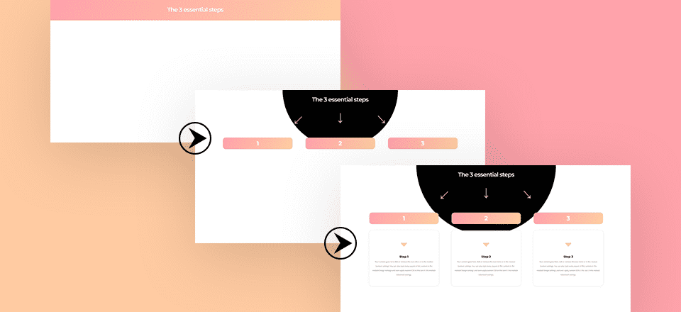 How to Create a 3-Step Blurb Reveal on Hover with Divi