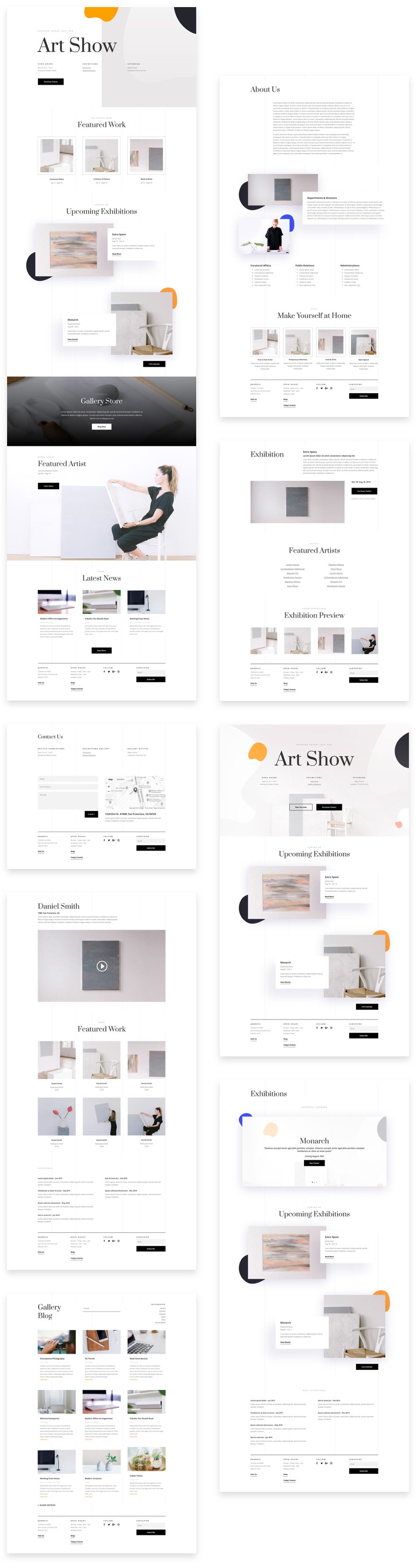 Art Gallery Divi layout pack