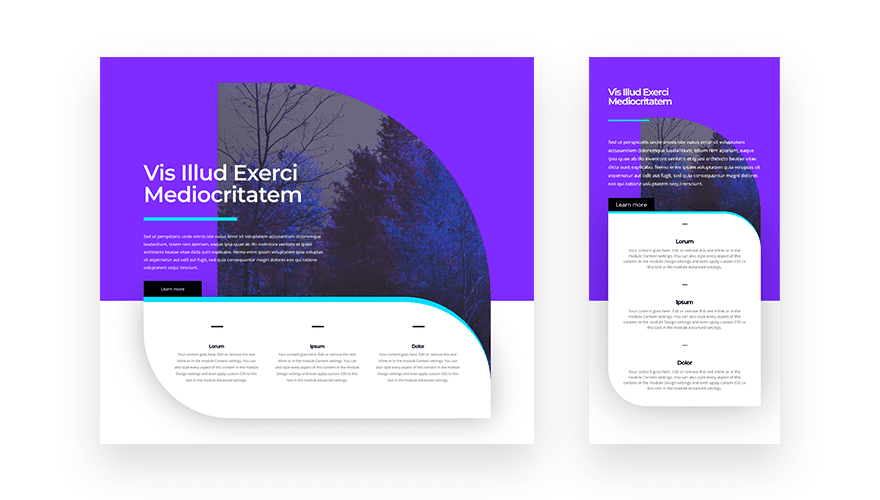 Creative borders with Divi Border Options