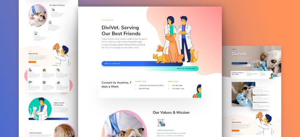 Get a FREE Veterinarian Layout Pack for Divi