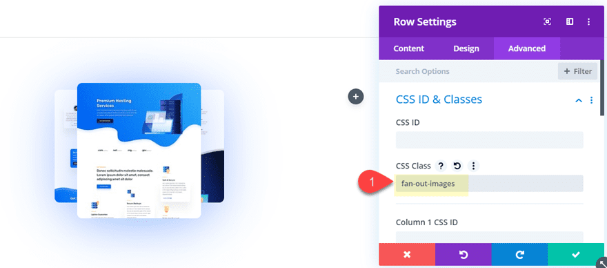 divi layout pack preview fan-out hover effects