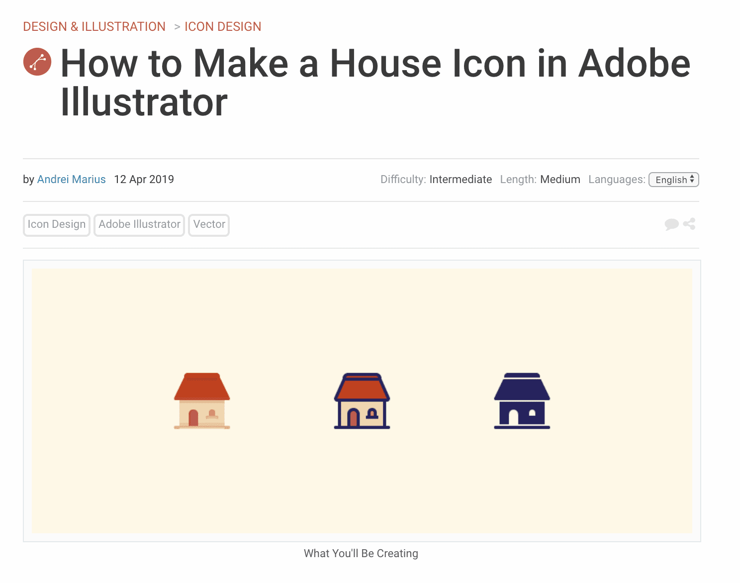 make a house icon with Adobe Illustrator CC