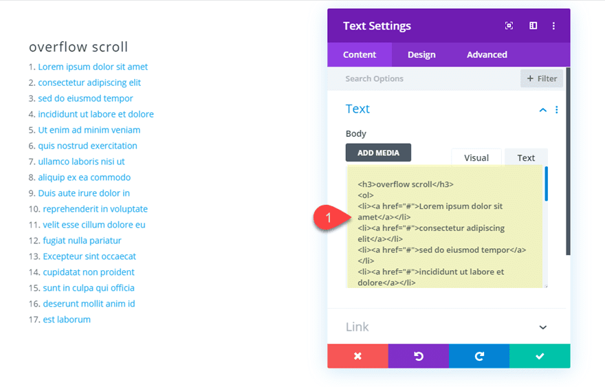  divi overflow options