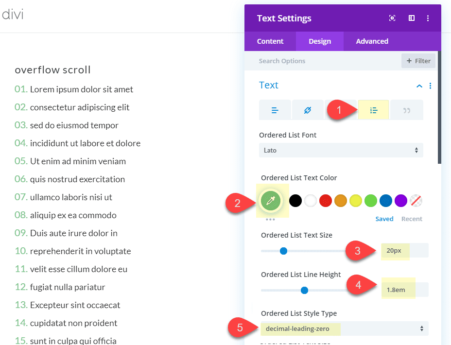  divi overflow options