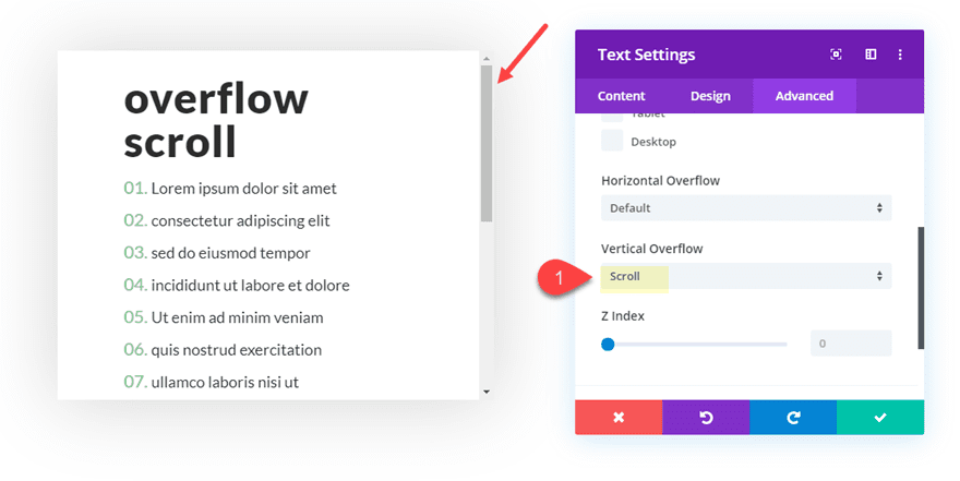  divi overflow options