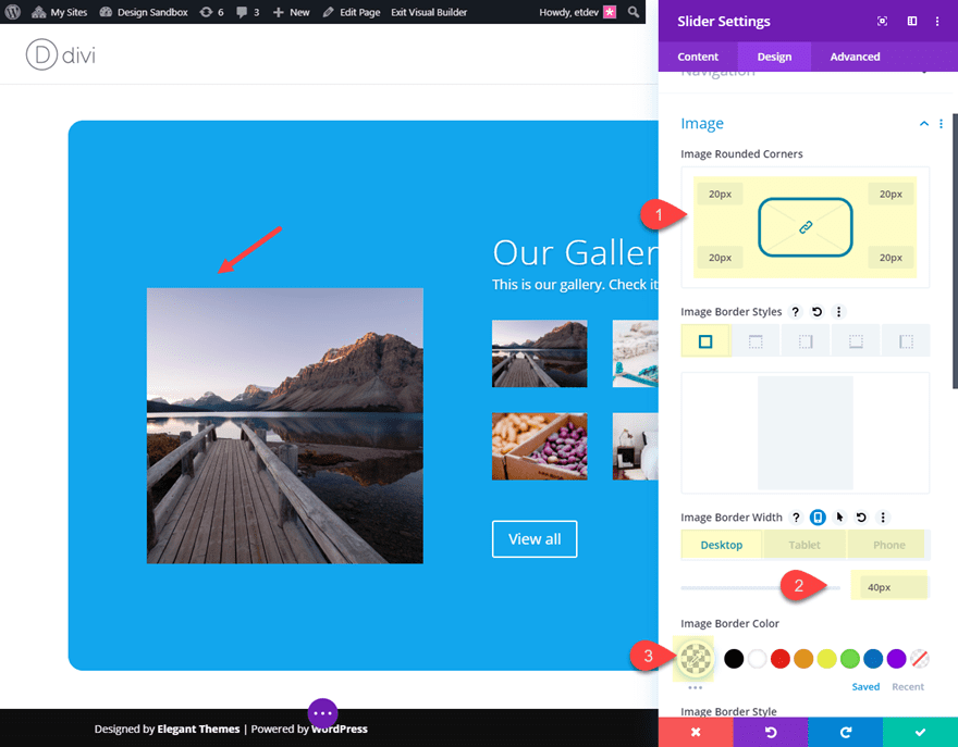  divi photo gallery slider