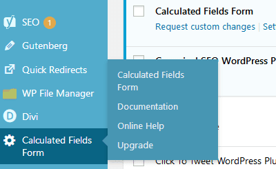 Calculated Fields Form