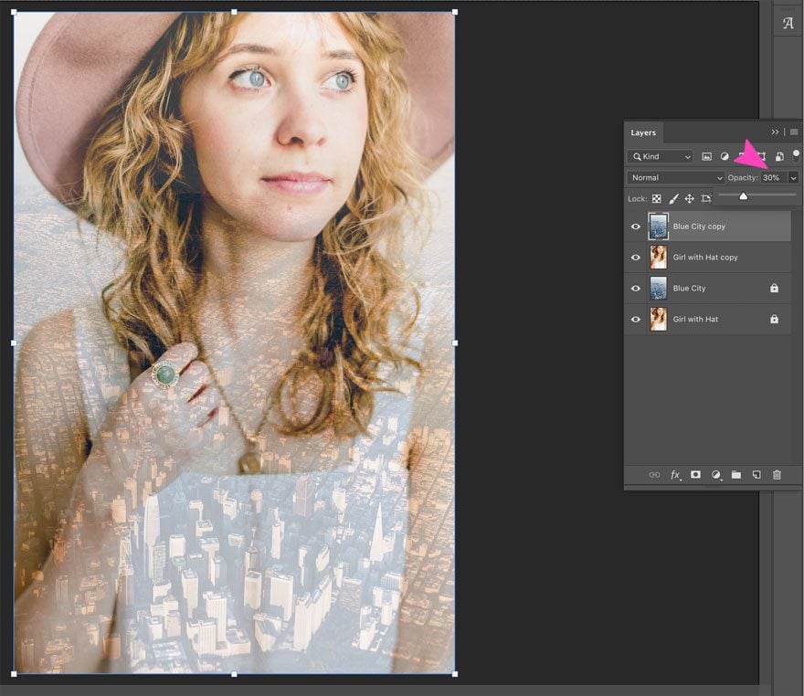 Screenshot der Photoshop-Aktion bei 30%