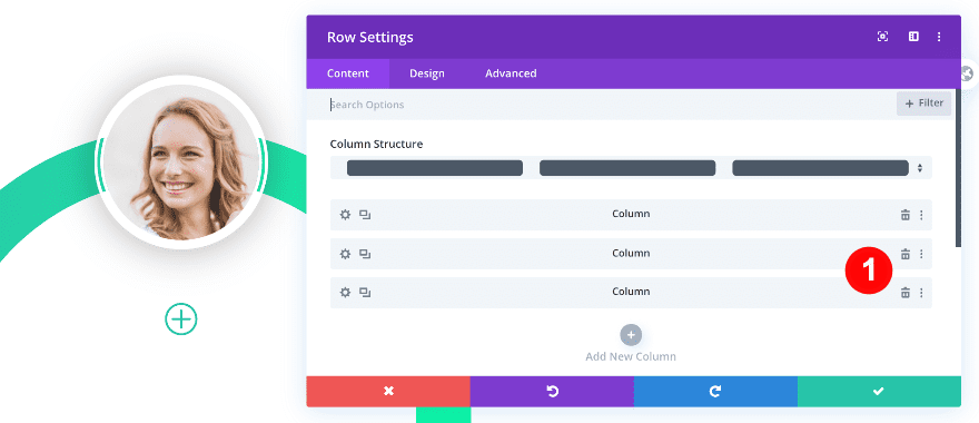 Delete columns two and three