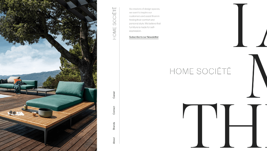 Home Societe Screenshot - Asymmetrical Balance in Web Design