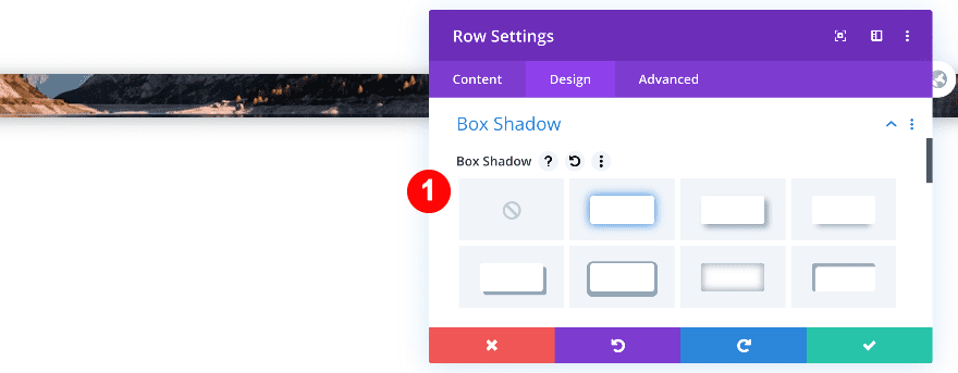 add a box shadow to the section