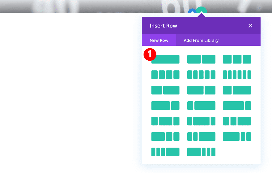 add a new one column row