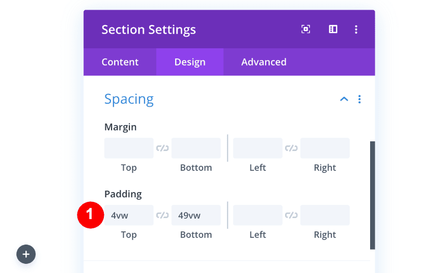 add the section padding
