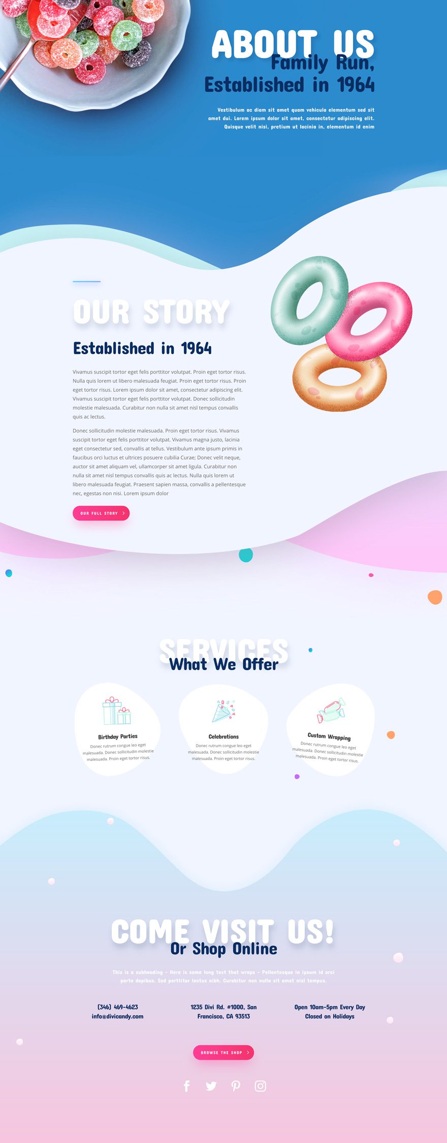 Divi Candy Store layout pack