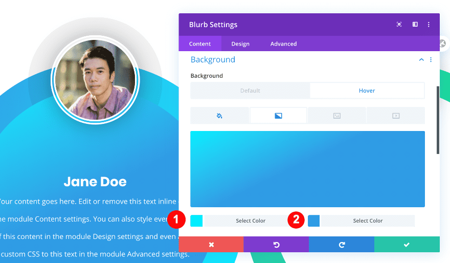 change the blurb background hover gradient