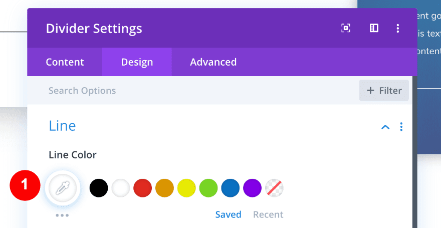 change the divider color from black to white