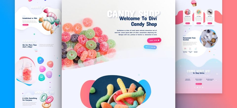 Get a FREE Candy Shop Layout Pack for Divi