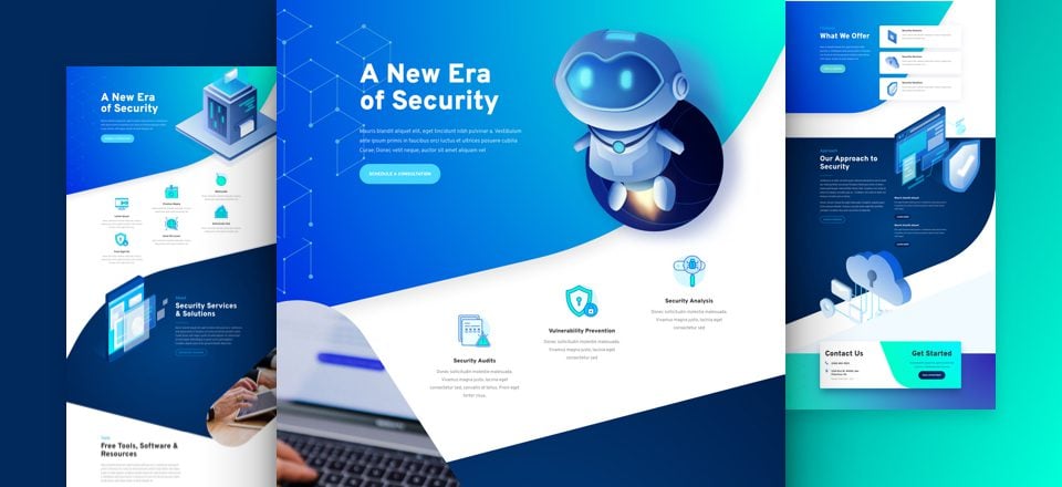 Get a FREE Cyber Security Layout Pack for Divi