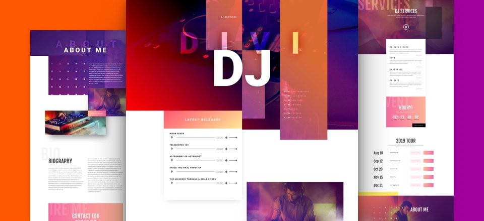 Get a FREE DJ Layout Pack for Divi