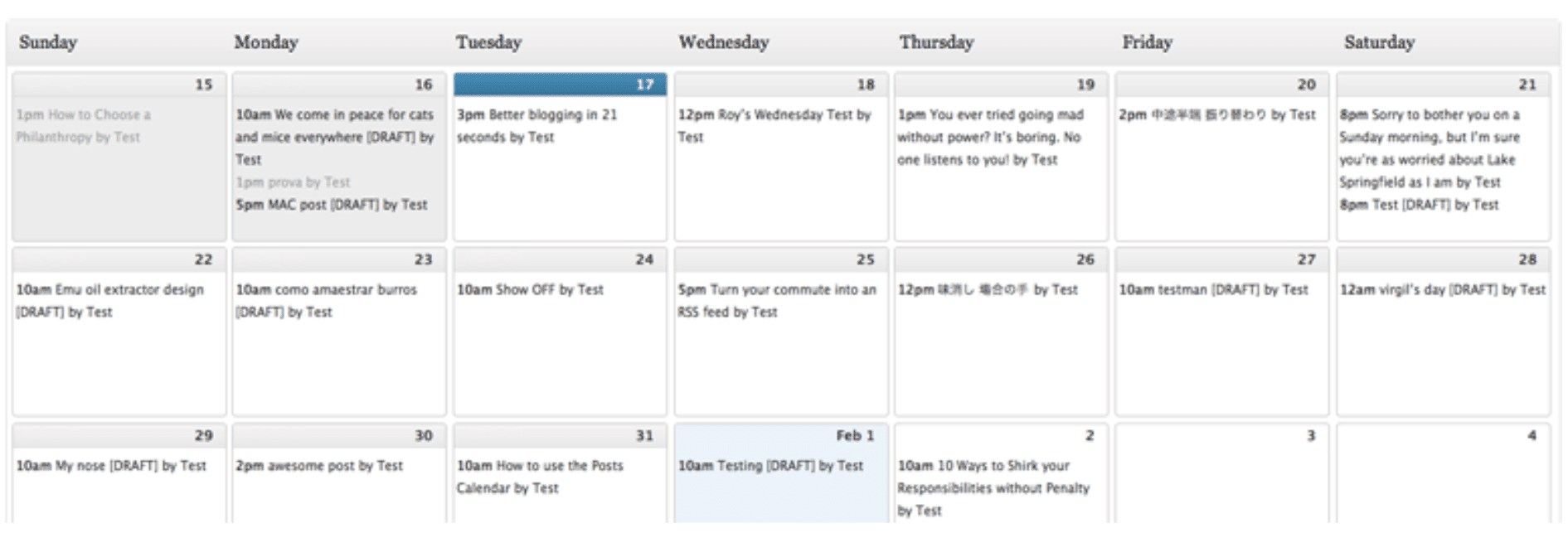 The Editorial Calendar plugin.