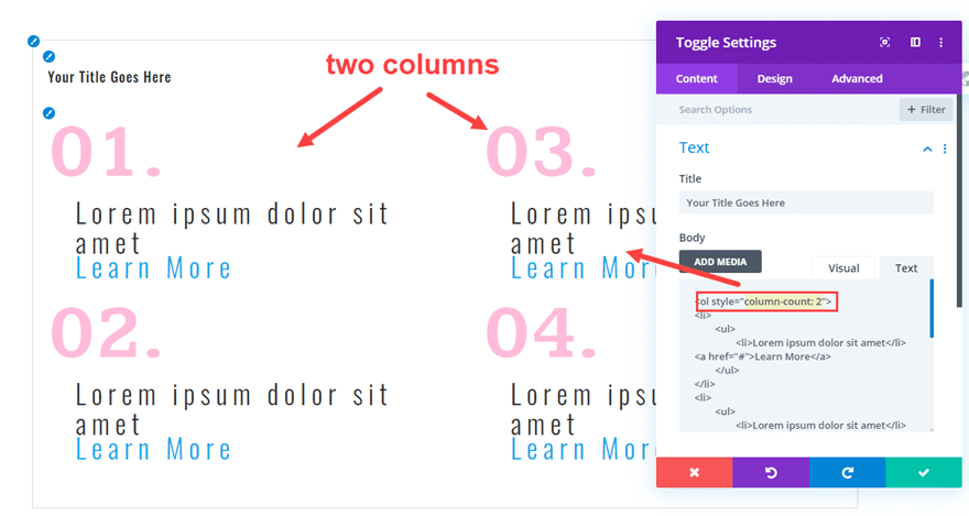 divi list styles