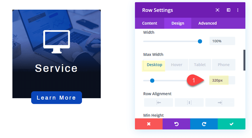 divi pop out service descriptions