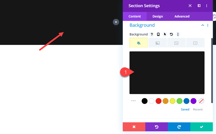 divi animated scroll button designs