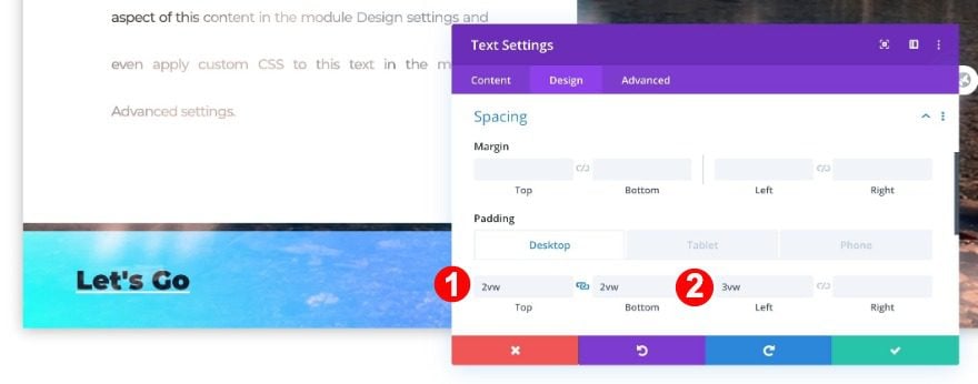 spacing of module three