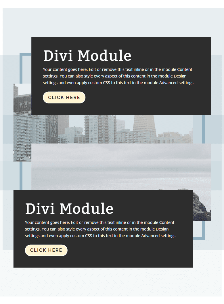 stagger divi columns and modules