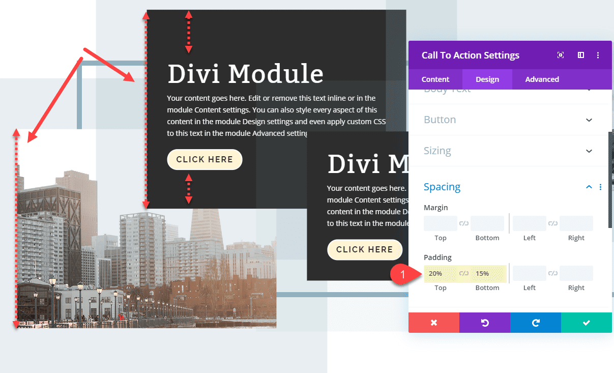 stagger divi columns and modules