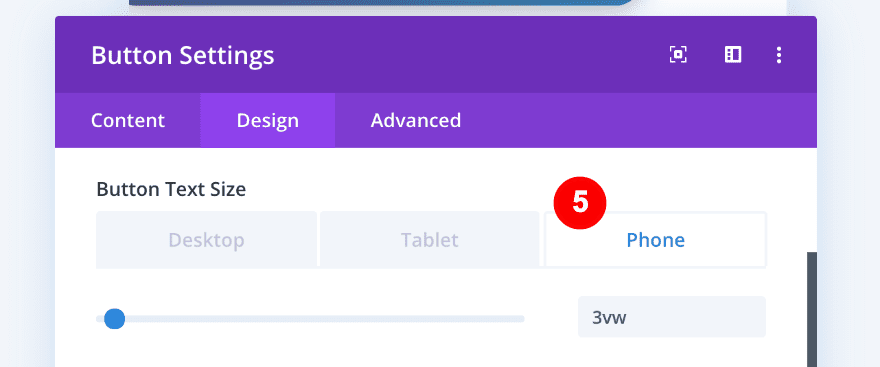 style button text for mobile