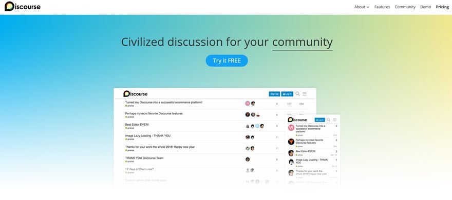 Discourse Community Forum Software