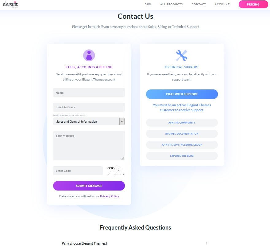 Best WordPress Contact Page
