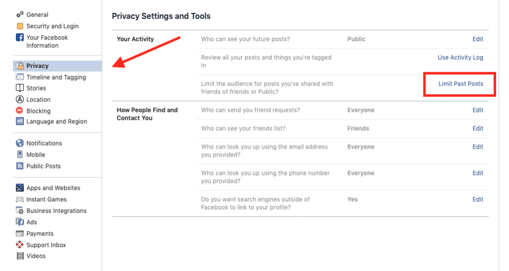 facebook restricted list