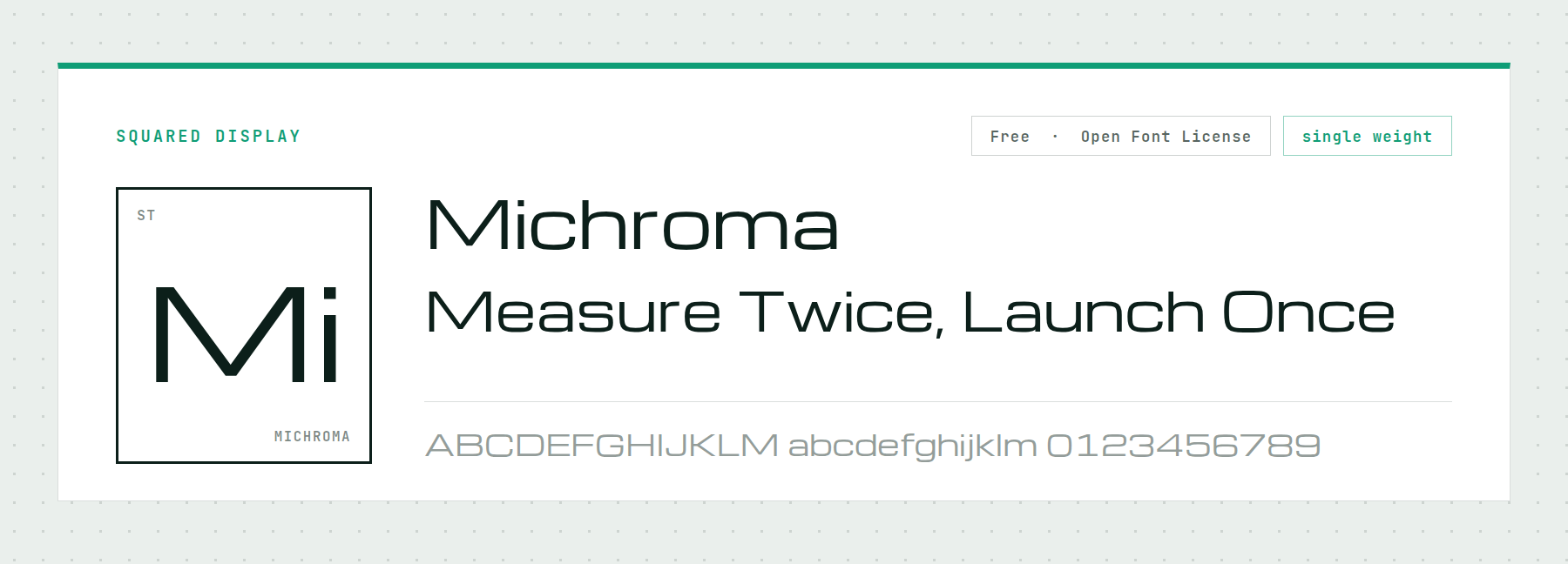Michroma set as a NASA console style display font