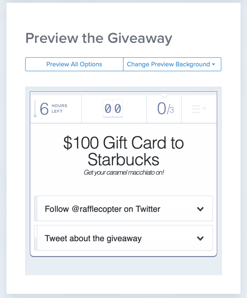 a rafflecopter giveaway