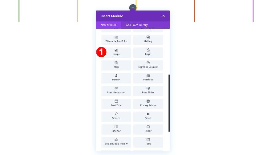 add an image module into the row