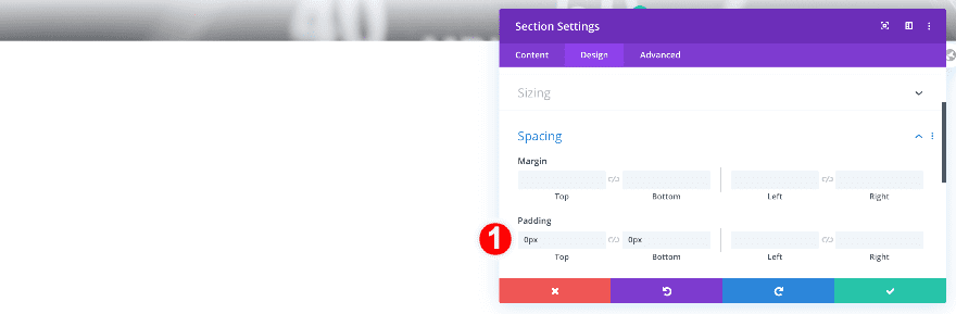 adjust section padding