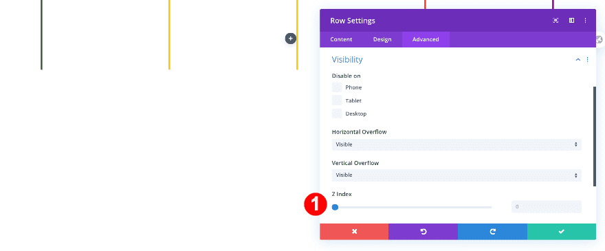 adjust the visibility of the last row