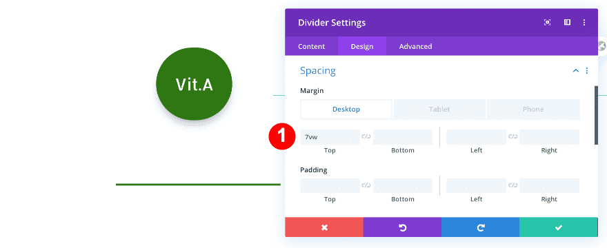 adjust the width of the divider 1