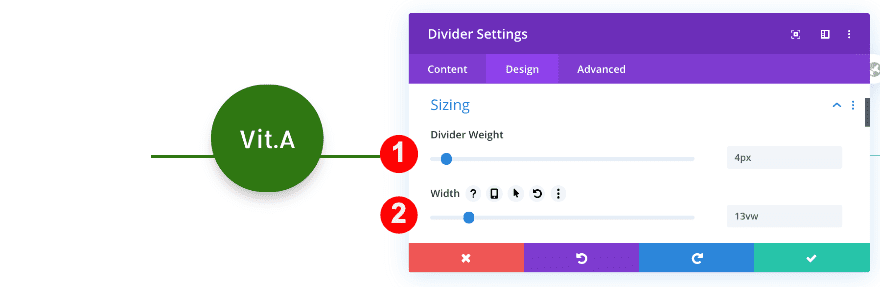 adjust the width of the divider