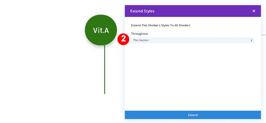 apply divider styles to section