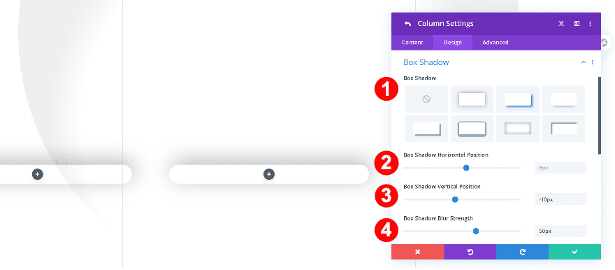 box shadow column 2