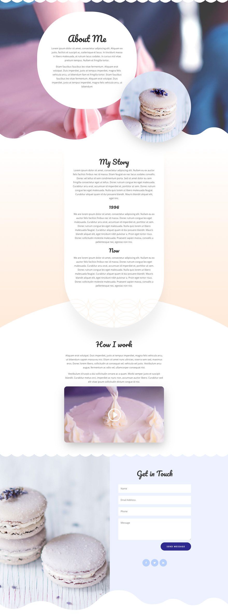 cake maker divi layout pack