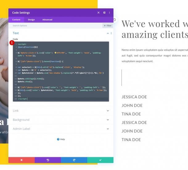 Download a FREE & Advanced Client Showcase Hover/Click Design for Divi ...