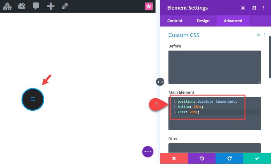 divi circular icon menu