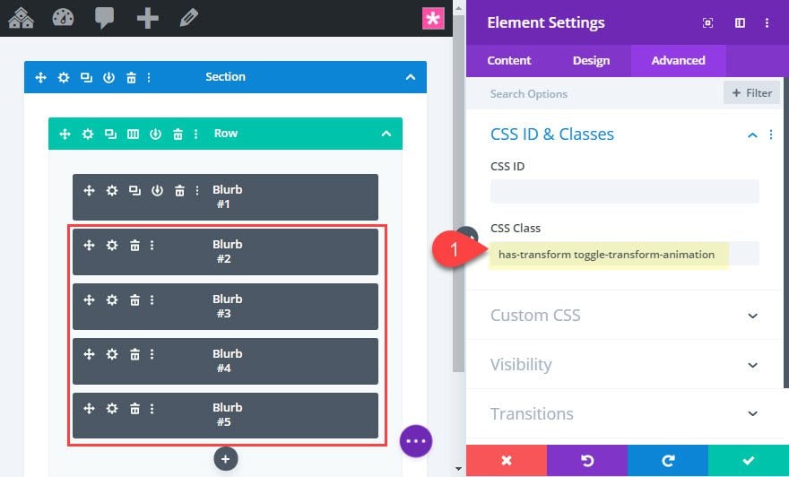 divi circular icon menu