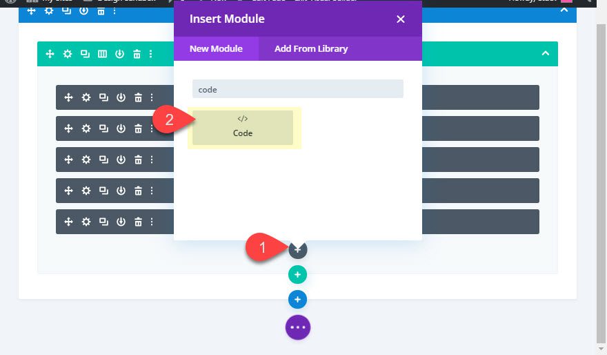 divi circular icon menu