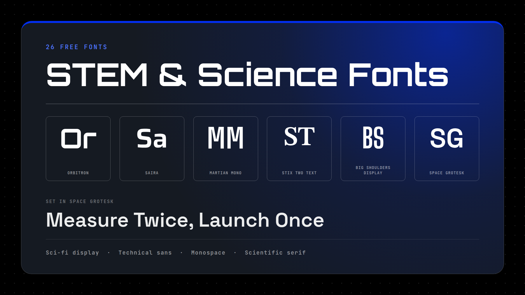 10 Excellent STEM and Science Fonts