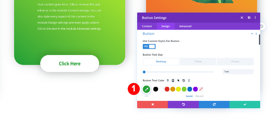 green color button